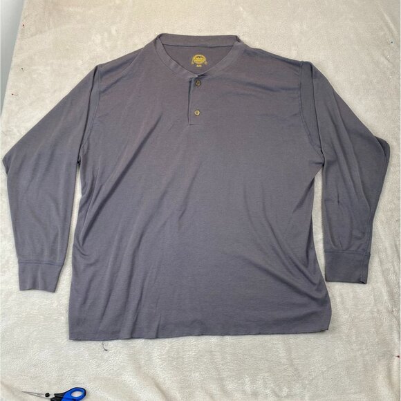 Cabela's Mens T-Shirt Size 3XL Tall Henley Pullover Long Sleeve Lightweight Gray - Picture 7 of 8